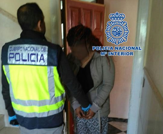 La Policía Nacional libera en Pulianas a una menor que era obligada a ejercer la prostitución y detiene a una pareja por trata de seres humanos con fines de explotación sexual